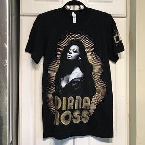 Bella Canvas Diana Ross Black & Gold Tee Shirt Size Small